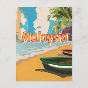 Maleisië Vintage vakantieposter Briefkaart
