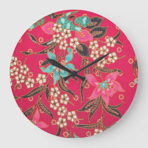 Maleisisch Indonesisch batik kunstpatroon Grote Klok