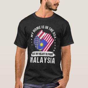 Maleisische Amerikaanse patriot Grown Proud My Hea T-shirt