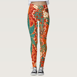 Maleisische batik: mooi kunstpatroon. leggings