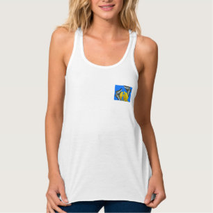 Maleisische blauwe klipper vlinders op Canna King Tanktop