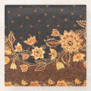 Maleisische Indonesische batik kunst schoonheid Glazen Onderzetter