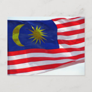 maleisische vlag briefkaart