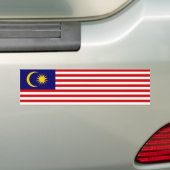 Maleisische vlag bumpersticker (Op auto)