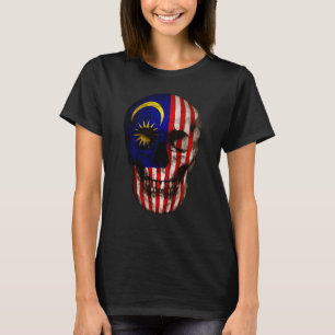 Maleisische vlag Maleisische wortelen rode patriot T-shirt
