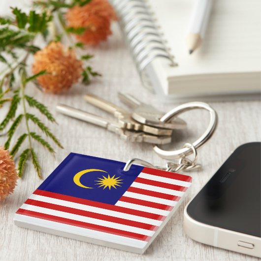 Maleisische vlag sleutelhanger (Voorkant Rechts)