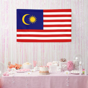 Maleisische vlag spandoek