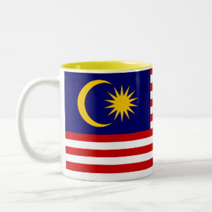 Maleisische vlag tweekleurige koffiemok