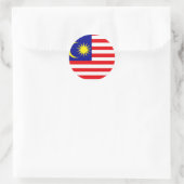 Maleisische vlag van hoge kwaliteit ronde sticker (Tas)