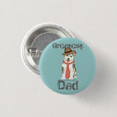 Malemute Dad Ronde Button 3,2 Cm (Voorkant /achterkant)