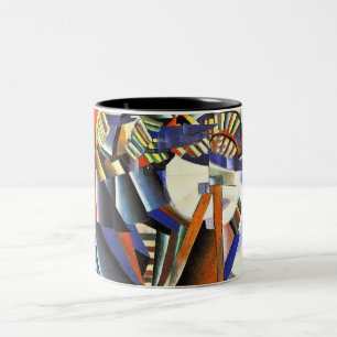Malevich Kazimir The Knifegrinder Square Tweekleurige Koffiemok