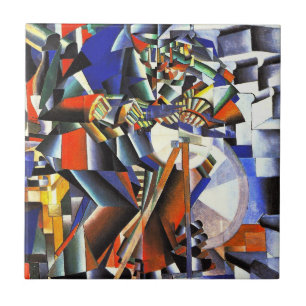 Malevich Kazimir The Knifegrinder Tegeltje