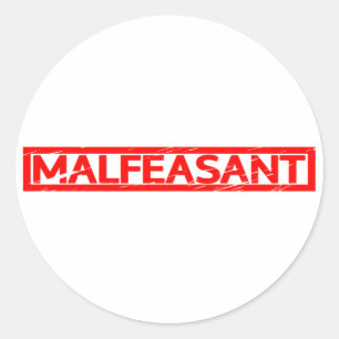 Malfeasant Stamp Ronde Sticker