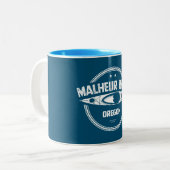 Malheur, Oregon Kayaking Tweekleurige Koffiemok (Voorkant links)
