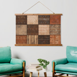 Mali Bogolan Pattern Hanging Tapestry Hangend Wandkleed