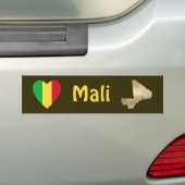 Mali - Coeur du drapeau + Sticker du pare-chocs (En voiture)