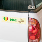 Mali - Coeur du drapeau + Sticker du pare-chocs (Sur camion)