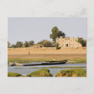 Mali, Djenne. Bani rivier bij Djenne Briefkaart