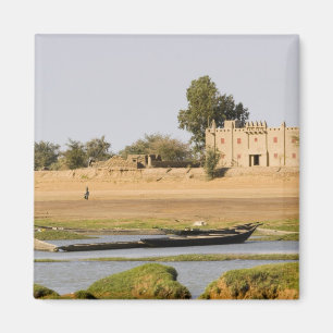 Mali, Djenne. Bani rivier bij Djenne Magneet