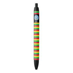 Mali Flag Cute Patriotic Zwarte Inkt Pen
