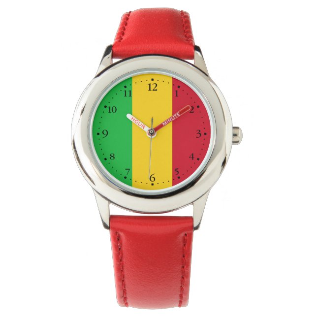 Mali Flag Horloge (Voorkant)