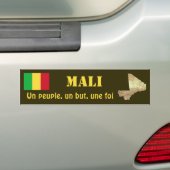 Mali Flag + Map Bumpersticker (Op auto)