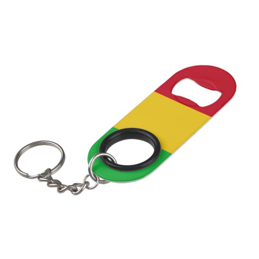 Mali Flag Mini Flessenopener (Voorkant Gekanteld)