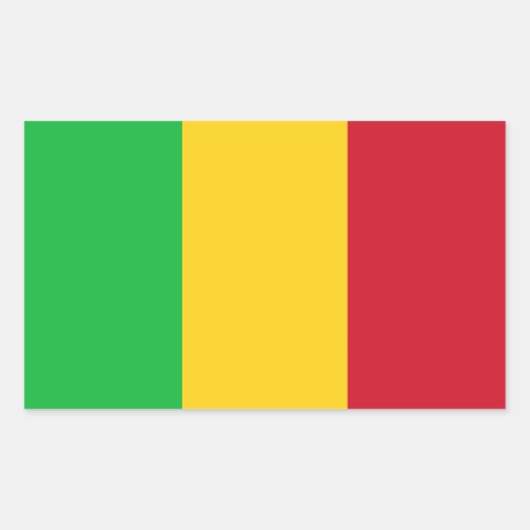 Mali Flag Rechthoekige Sticker (Voorkant)
