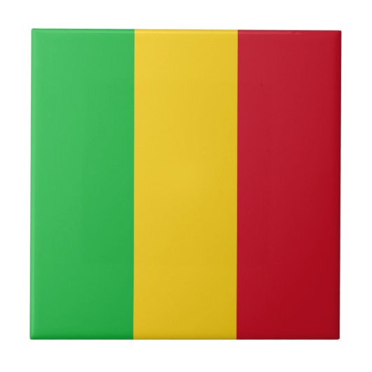 Mali Flag Tegeltje (Voorkant)