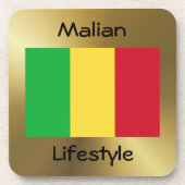 Mali Flag+Text Onderzetter (Voorkant)
