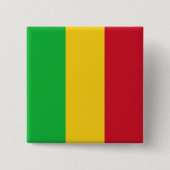 Mali Flag Vierkante Button 5,1 Cm (Voorkant)