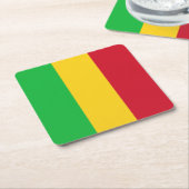 Mali Flag Vierkante Kartonnen Onderzetter (Schuin)