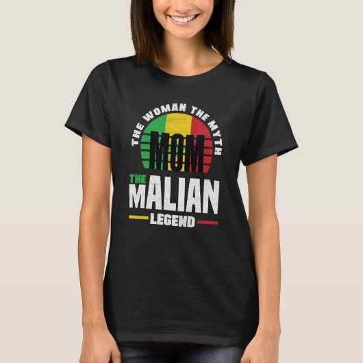 Mali Malian Mali Flag Moederdag T-shirt (Voorkant)