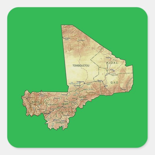 Mali Map Sticker (Voorkant)
