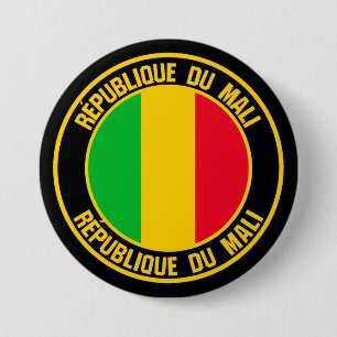 Mali Round Emblem Ronde Button 7,6 Cm