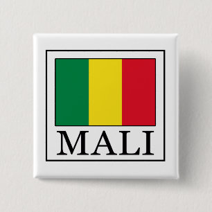 Mali Vierkante Button 5,1 Cm
