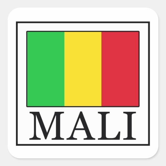 Mali Vierkante Sticker (Voorkant)