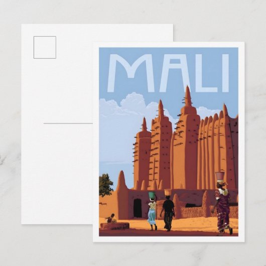 Mali Vintage Reizen Briefkaart (Voorkant / Achterkant)