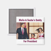 Malia et Sasha Obama Magnet (Recto/Verso)