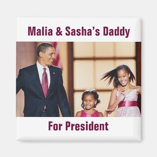 Malia et Sasha Obama Magnet (Devant)