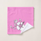 Malia Hawaiian Hibiscus coordonnées florales - ros (Gant de toilette)