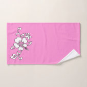 Malia Hawaiian Hibiscus Floral Coordinate - Roze Bad Handdoek (Handdoek)