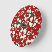 Malia Hibiscus Hawaïaanse wandklokken Ronde Klok (Hoek)