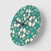 Malia Hibiscus Hawaïaanse wandklokken Ronde Klok (Hoek)