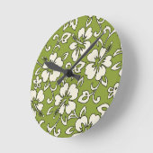 Malia Hibiscus Hawaii Horloges murales (Angle)