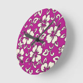 Malia Hibiscus Hawaii Horloges murales (Angle)