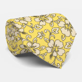 Malia Hibiscus Hawaiian Pareau Print Stropdas (Opgerold)