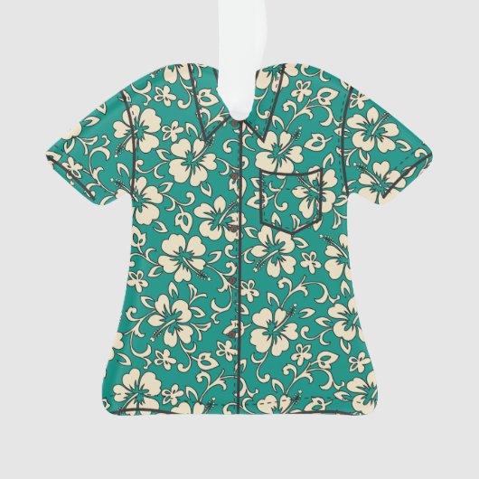 Malia Hibiscus Hawaiian Vintage Aloha Shirt (devant)