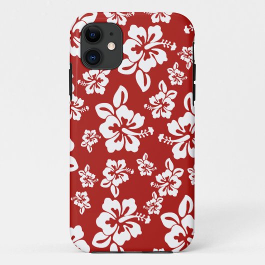 Malia Hibiscus - Red Hawaiian Pareau Print Case-Mate iPhone Case (Achterkant)