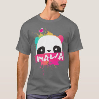 MALIABeauful girl name met schattige Panda Premi T-shirt